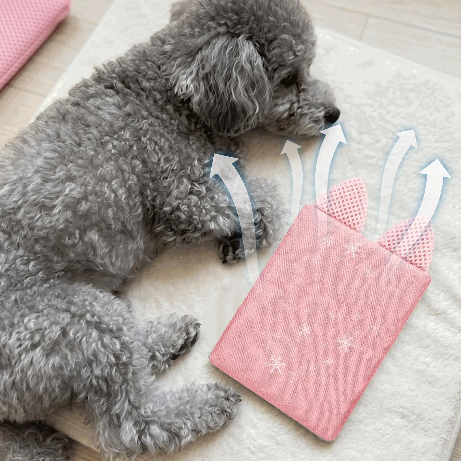 3D Air Mesh Cooling Ice Pack Cover Breathable Insulated Pouch Dog Cat Summer Outdoor Travel Cooling Pad for Medium Large Puppy view 5