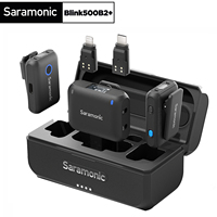 Saramonic Blink500B2+ Wireless Lavalier Lapel Microphone for iPhone Android Smartphone DSLR Cameras Youtube Recording Streaming