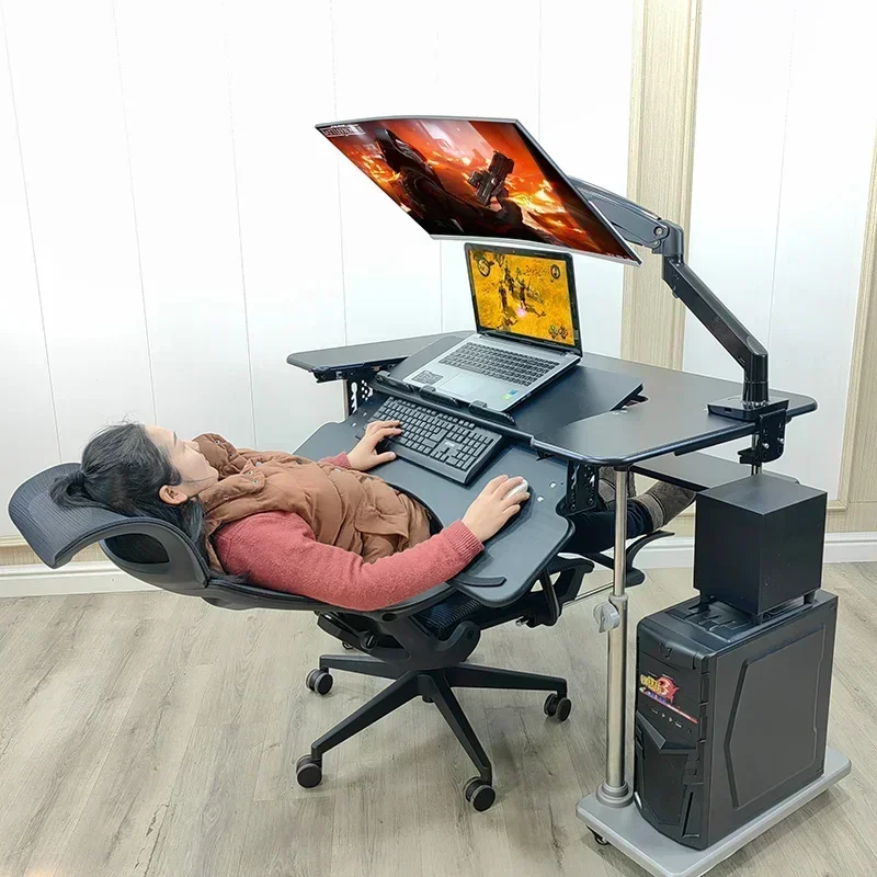 

Desktop Game Tables Sitting Cabin First Class Space Suspension Bracket Computer Desk Mobile Lifting Lazy Table