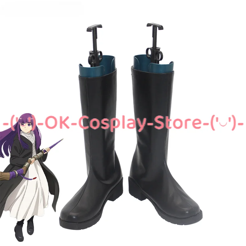 

Anime Frieren at the Funeral Fern Cosplay Shoes Halloween Carnival Boots Cosplay Prop PU Leather Shoes Custom Made