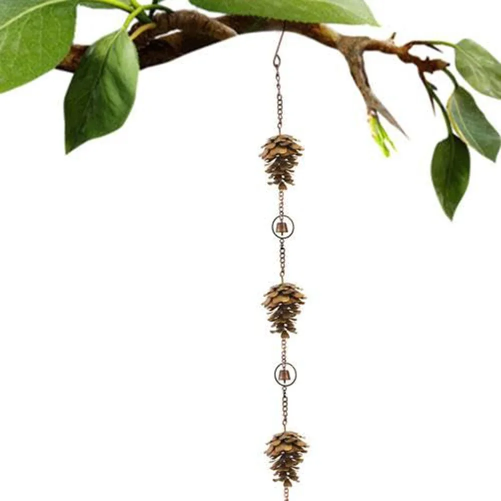 Pinecone Rain Chain Metal Rain Chain Architectural Settings Convenient And Hassle-free ELEGANT DECORATION Easy Installation