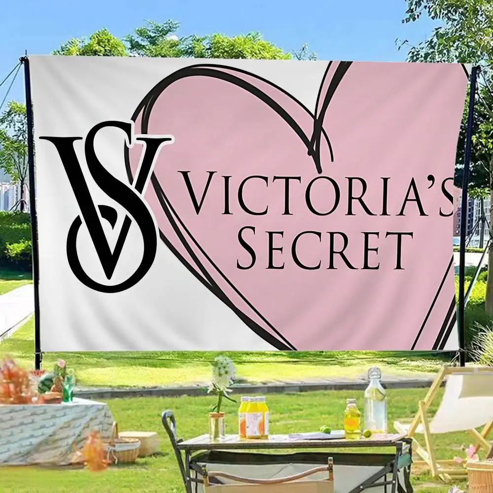 V-Victorias-Fashion-S-Secret Small Size Cheerleading Banner Hand Pulled Flag Outdoor Atmosphere Flags