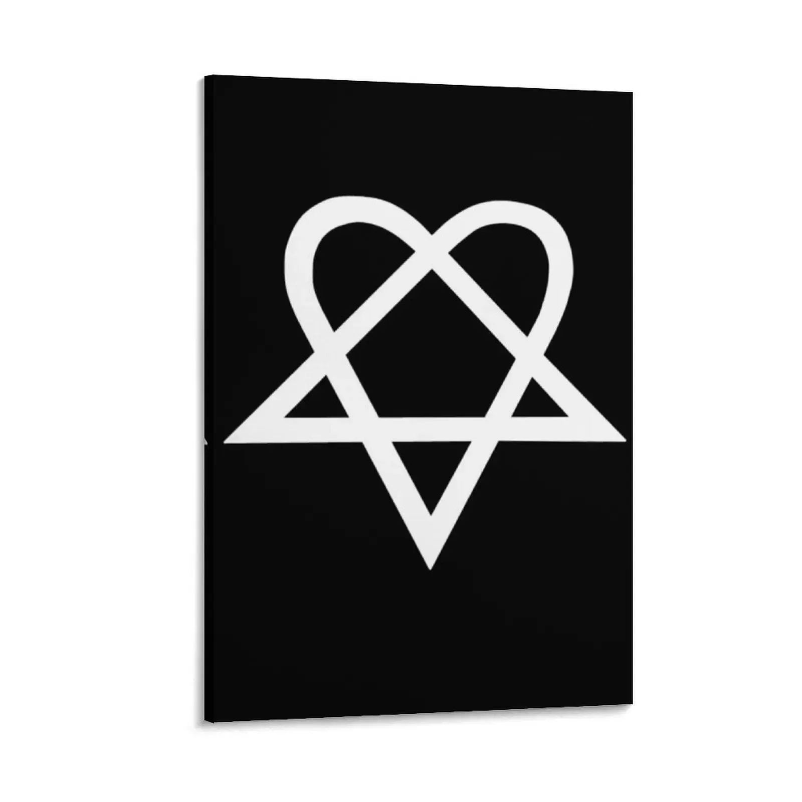 

Heartagram - White Canvas Painting decoration aesthetic bedroom decoration interior paintings wallpapers home decor