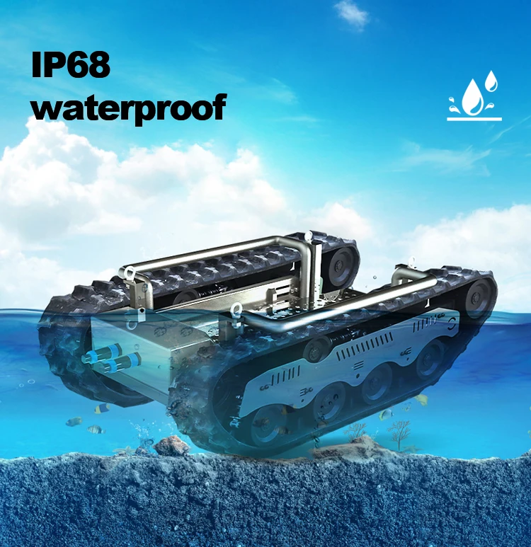Fabrikpreis AVA-U12 Deep Diver Robot Unterwasserroboter-Chassis Amphibienbootsanhänger Roboter-Crawler Maximale 30 m Wassertiefe
