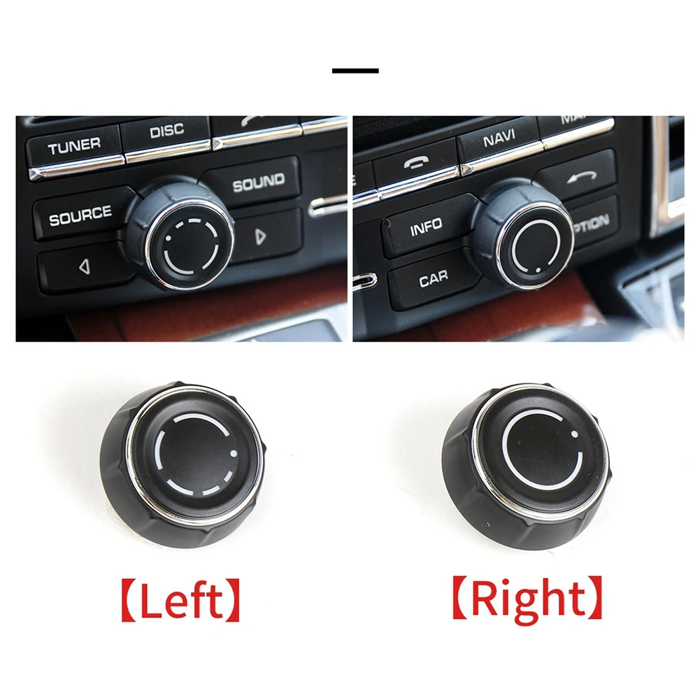 For Porsche Coupe 911 718 918 Boxster Cayman Car Center Console Audio Volume Knob Cover CD Control Switch Button