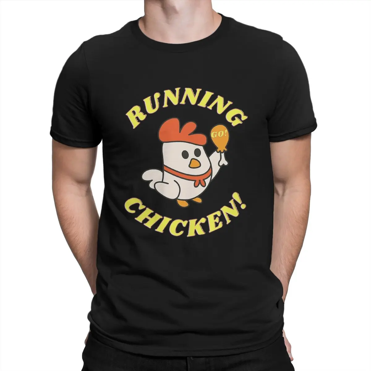 Sport Man's TShirt Chicken Run Crewneck Tops 100% Cotton T Shirt Funny Top Quality Gift Idea