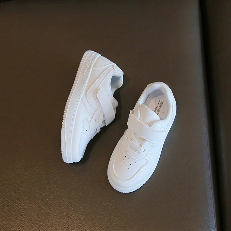 Tenis Sneakers Kids Baby Shoe Spring New Boys Girls Sports Shoes Casual Board Shoes Leather Soft Soled Children Small White Shoe