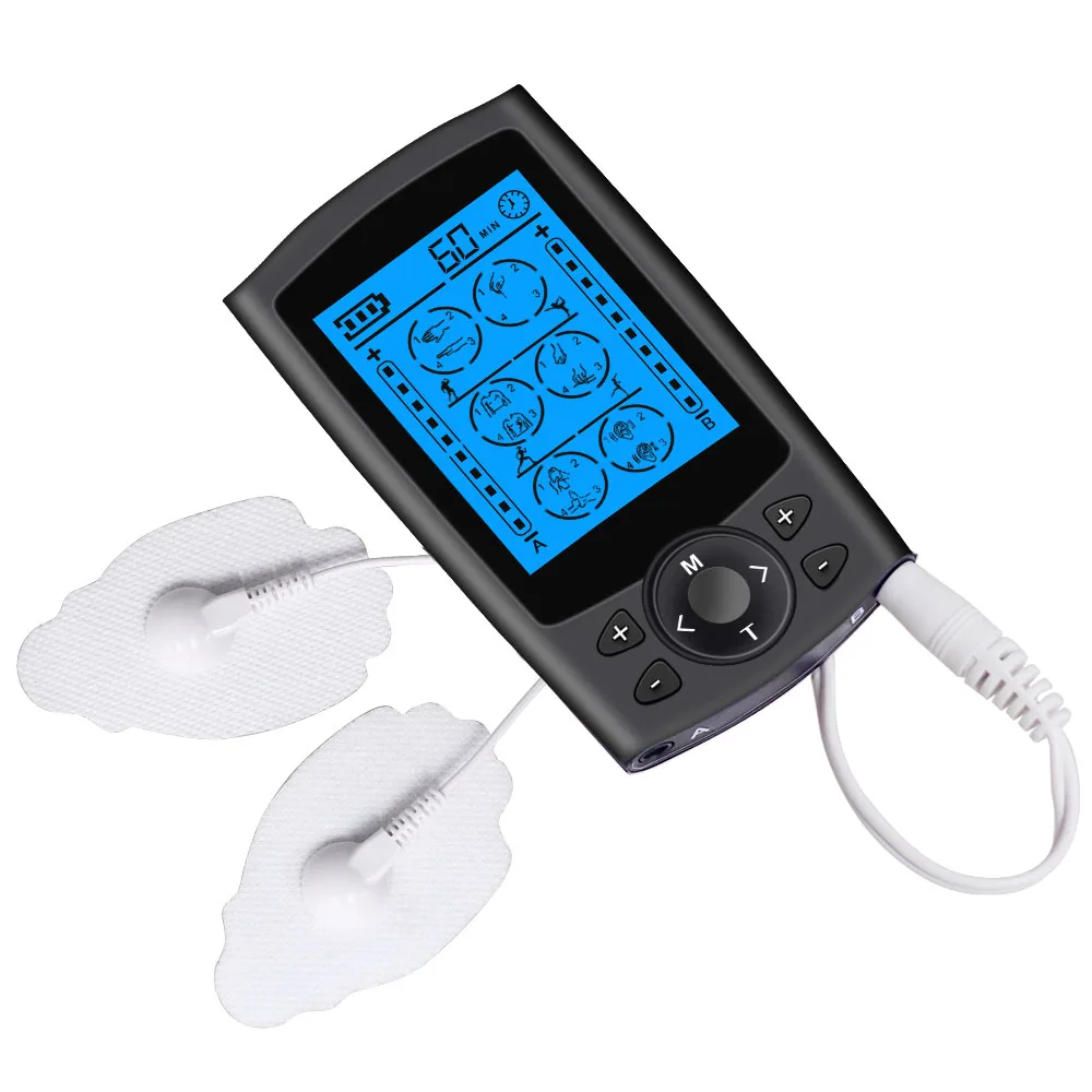 

24-режимная электрическая стимуляция мышц, десятки импульсных массажеров для тела, машина EMS с двойным выходом, 20-интенсивное физиотерапевтическое устройство