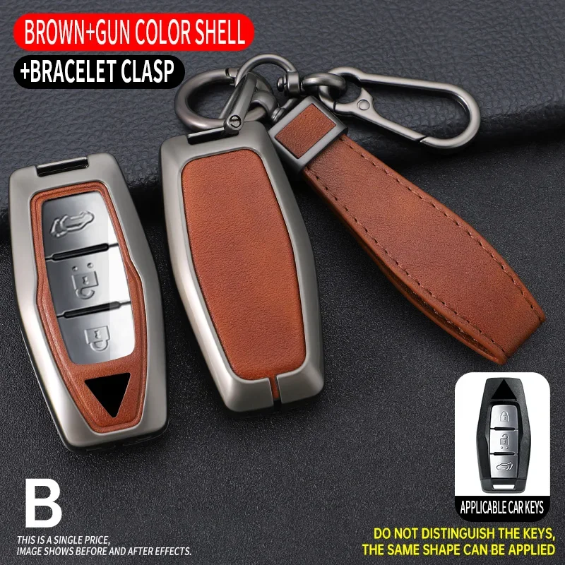 2 3 4 buttons Car Smart Key Case Cover Keychain for Mitsubishi Outlander 2023 2022 2024 Control Remote Key Holder Accessories