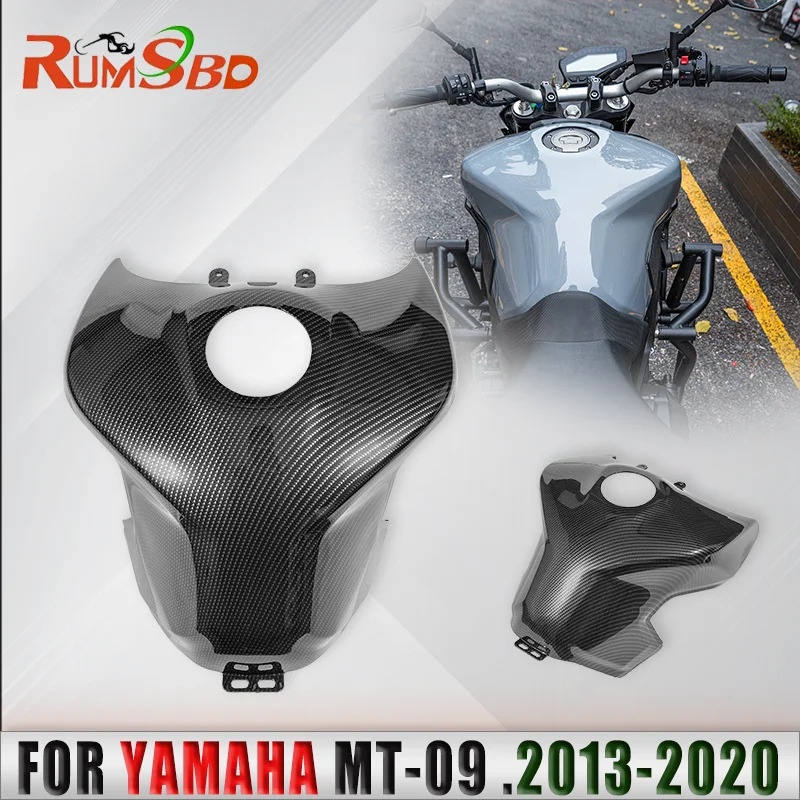 

FZ09 Motorcycle Front Oil Gas Tank Cover For Yamaha MT09 MT 09 FZ 2017 2018 2019 2020 Fuel Cap Cowl Fairing Bodywork Accessories