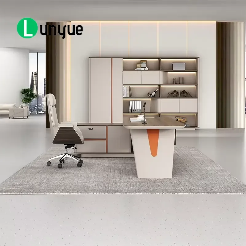 Modern Luxury Executive Desk for CEO Boss Manager Comfortable Office Furniture Solution High End Workstation for Director