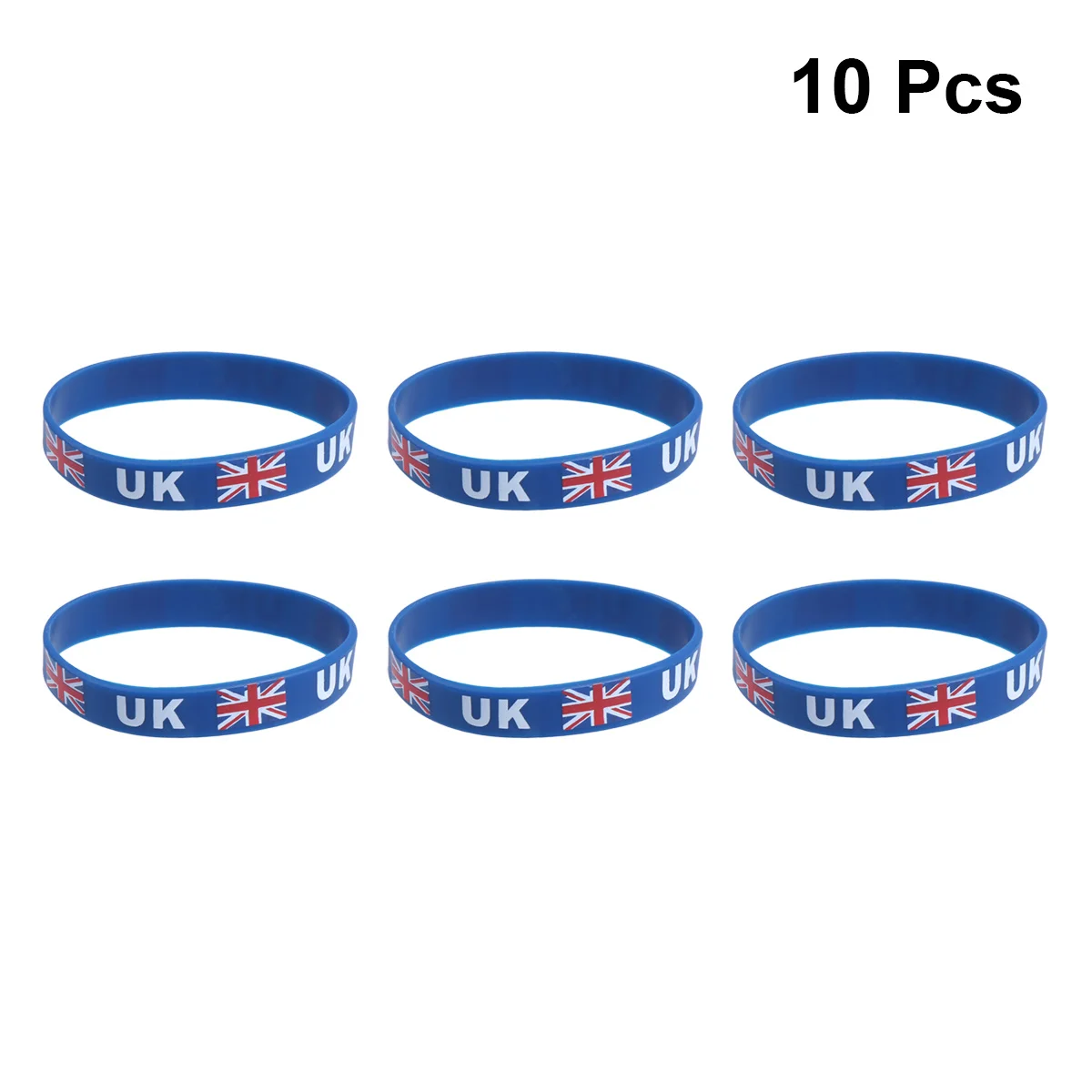 

10 pcs Eco-Friendly Silicone Wristband Flag Printed For Sports Support One Size National Country Flag Bracelet Fundraiser Event