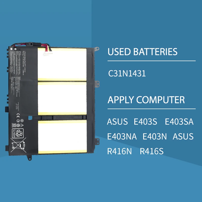 新しいasusラップトップバッテリー,e403s,e403sa,e403na,e403n,11.4v,57wh,c31n1431