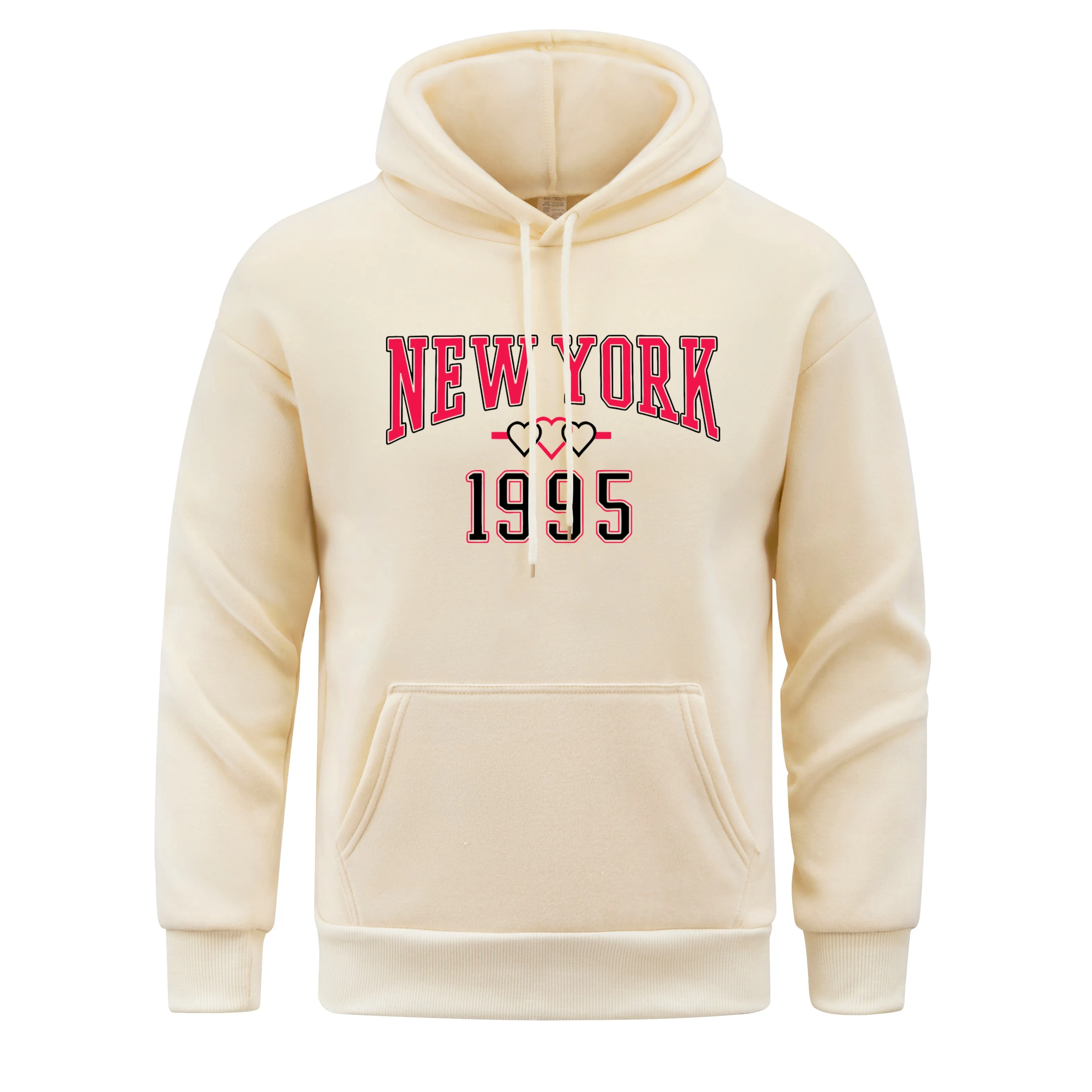 I Was Born In New York In 1995 Men Hooded America Hoody Fleece fur-liner Hoodie Man Casual Soft Spring Autumn Clothing