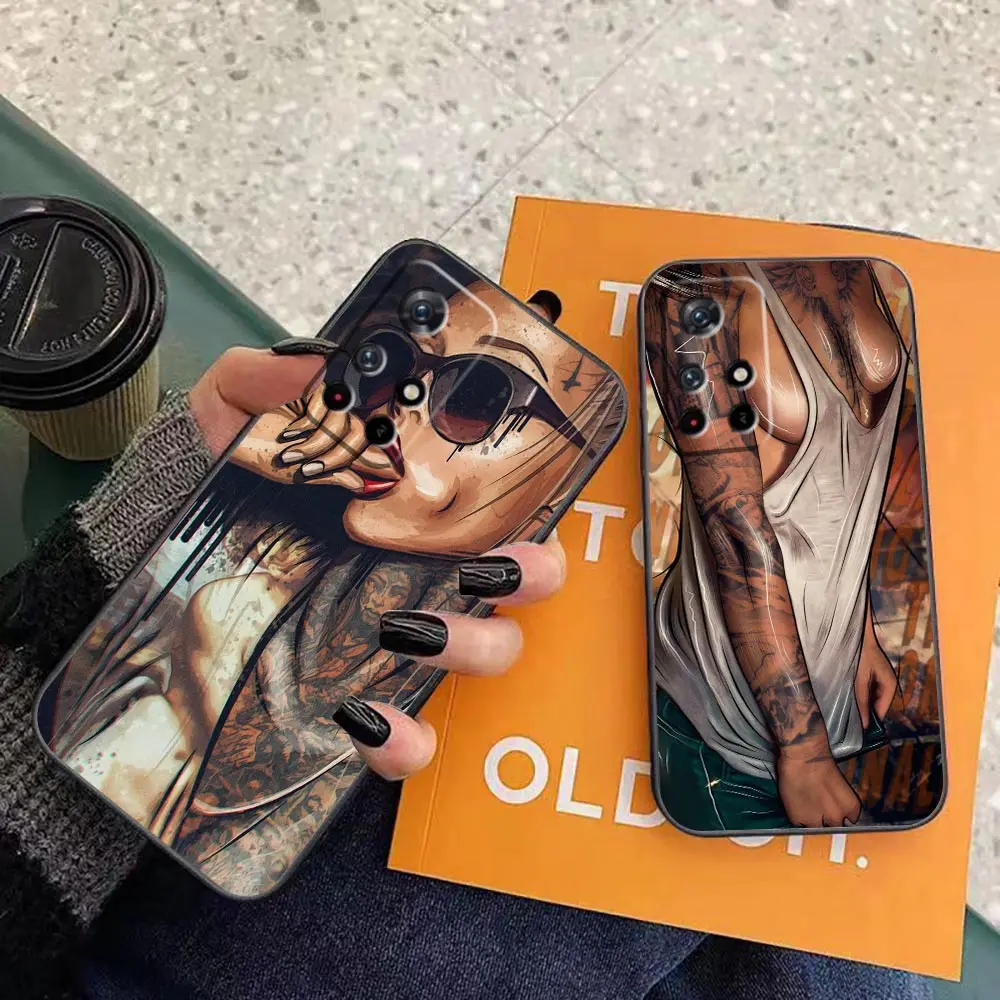 

Case For Redmi Note 12 11 10 9T 9S 9 8T 8 7 6 5 5A 4 3 A1 GO Pro Aprime 5G 4G Case Funda Cqoue Shell Sexy Tattoo Smoking Beauty