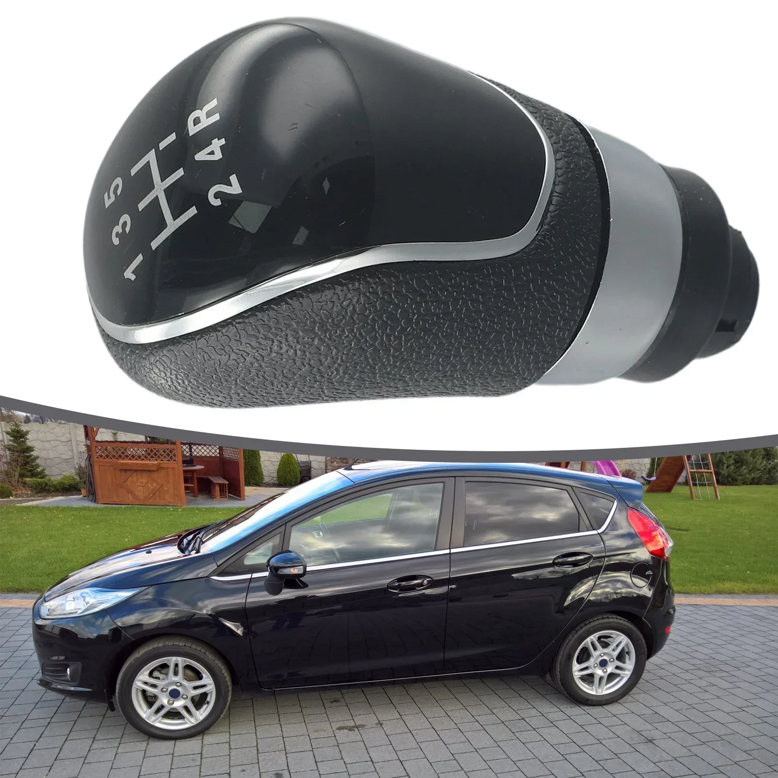 5 Speed Gear Shift Knob For Ford Fiesta MK7 08-13 Focus MK2 FL 08 - 11 PU Improve Driving Experience Anti-wearing Material