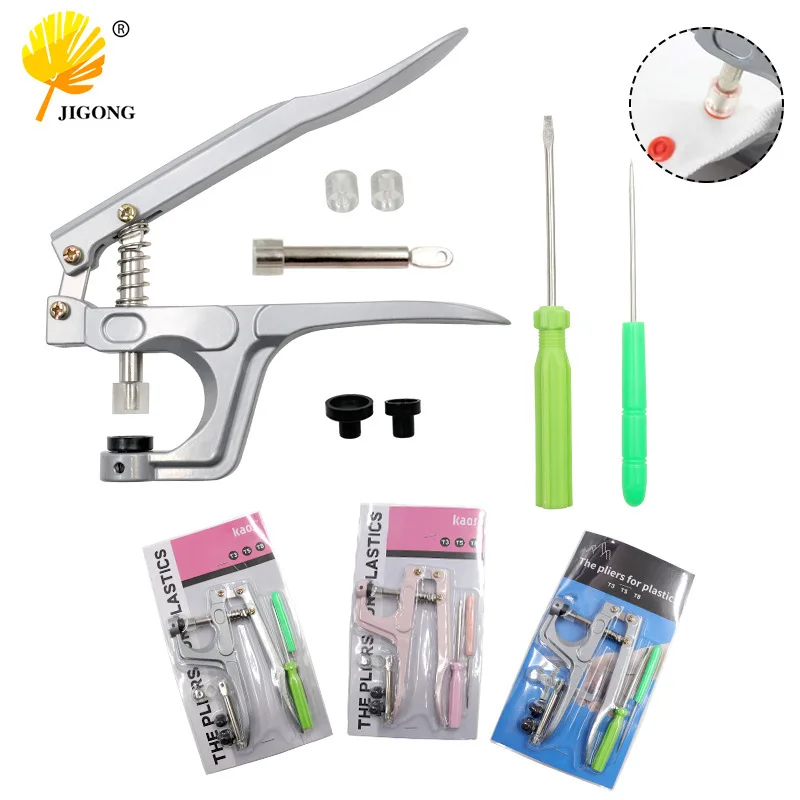 Four-Button Hand Press Pliers Portable Manual Press Button Machine Firm and Beautiful Complete Installation Tool for Plastic Fou