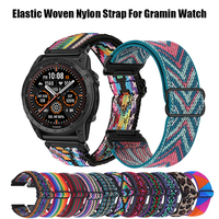 20 22 26 mm Elastic Woven Nylon Strap For Garmin Watch Fenix 5 6 Plus 7 Pro 7S 7X 8 AMOLED 43 47 51 Enduro 2 3 Approach S70 Band