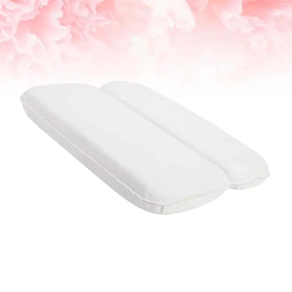 Premium Bath Waterproof Spa Tub Pillow Suction Neck Rest Pillow White Sponge Durable Breathable Comfort Strong Suction