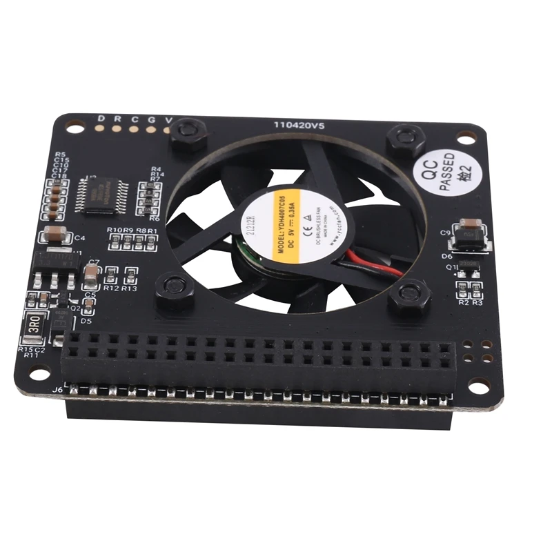 ARGON FAN HAT pour Raspberry Pi 4B 3B + 3B, contrôle logiciel PWM, fonction ventilateur, bouton d'alimentation adapté au boîtier Argon NEO pour Pi 4