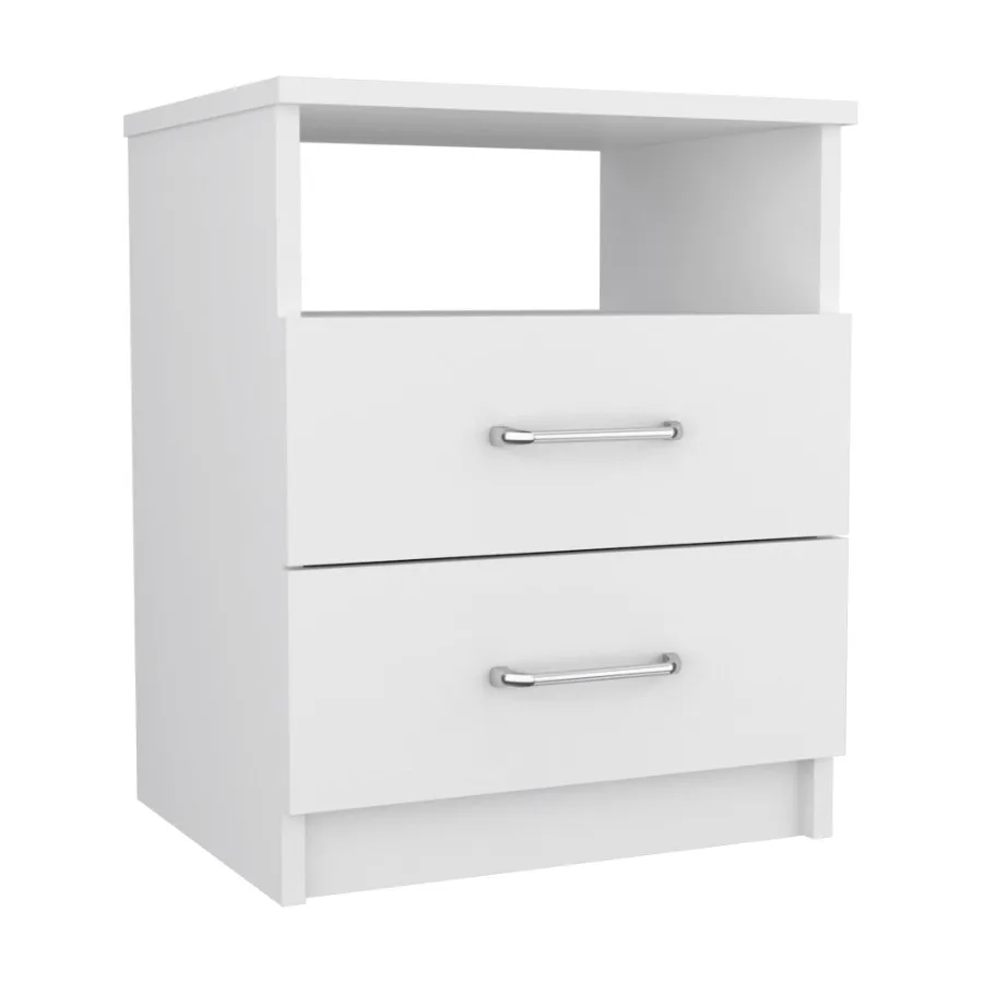 Brookeline 2-Drawer 1-Shelf Rectangle Nightstand White