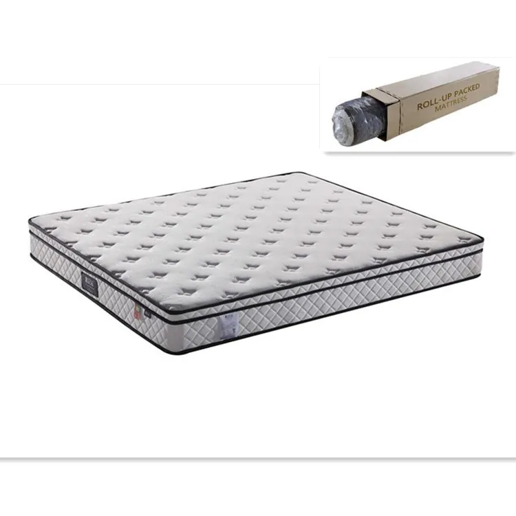 Modern simple design fabric natural latex mattress high quality bedroom king mattress