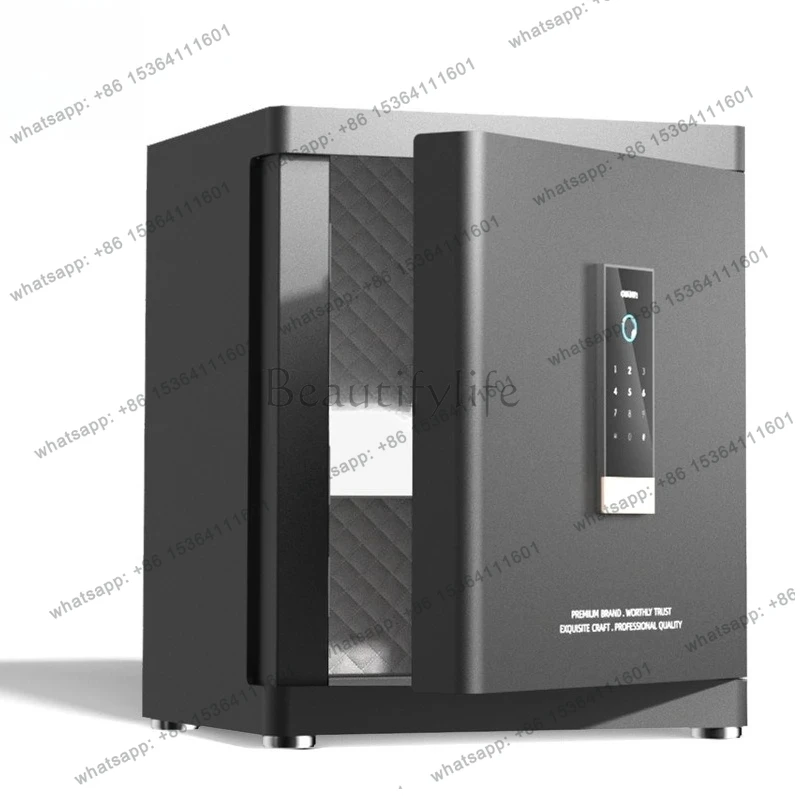 fingerprint password safe deposit box, double alarm office safe
