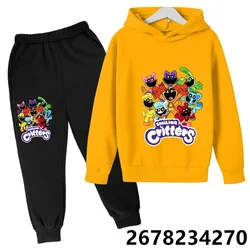 Children's Clothing Sweatshirts Smiling Critters Catnap Kids Boy Girl Hoodies Pants Suit Cartoon Smiling Critters Dogday Print