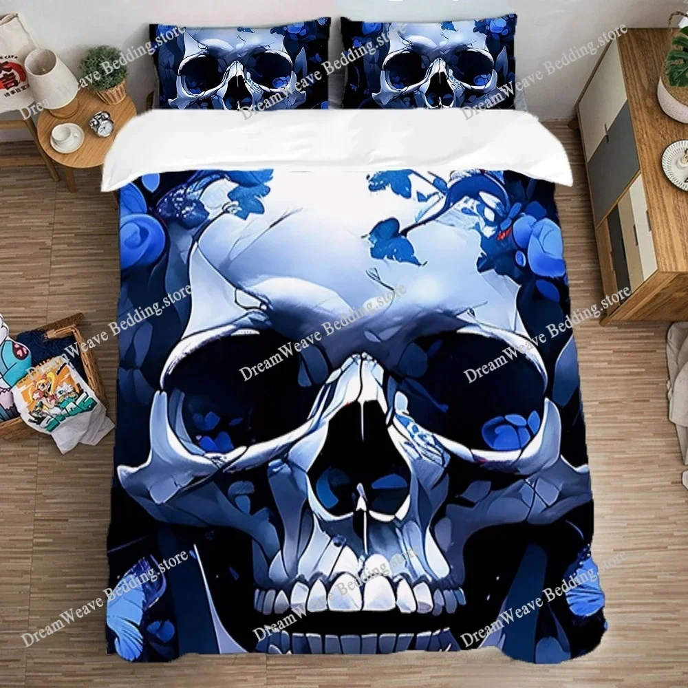 Skulls Skeleton Bedding Set Duvet Cover 3d Bedding Fashion Design Decoration King Duvet Cover Set Double Bed Set Bedding Sets741