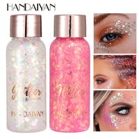 9 Shade Glitter Eyeshadow Gel Long Wear High Pigment Sequins For Hair Face Body Nail Party Festival Makeup Art
