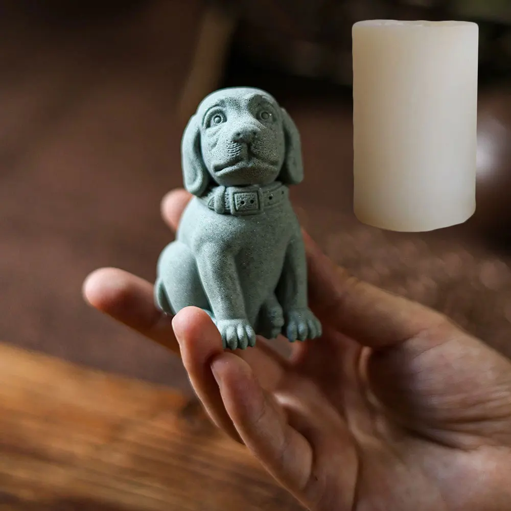 

Labrador Retriever Plaster Candle Silicone Mold DIY Pet Dog Souvenir Concrete Resin Clay Ornament Handmade Gifts