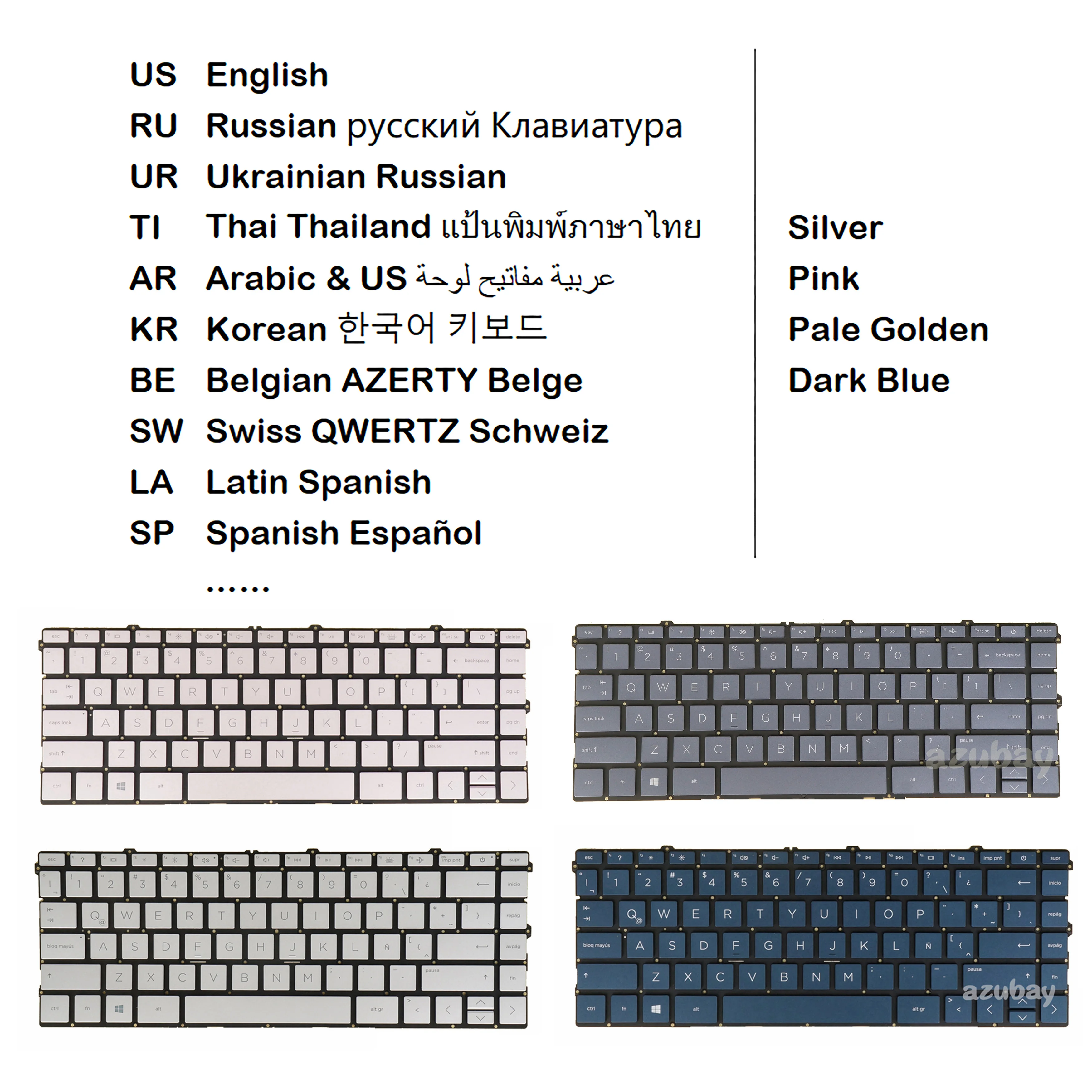 Keyboard For HP NSK-XTCBQ NSK-XTGBQ 9Z.NGPBQ.C0R 9Z.NGPBQ.C0K 9Z.NGPBQ.C03 9Z.NGPBQ.C1E 9Z.NGPBQ.C0S 9Z.NGPBQ.C1A 9Z.NGPBQ.G01