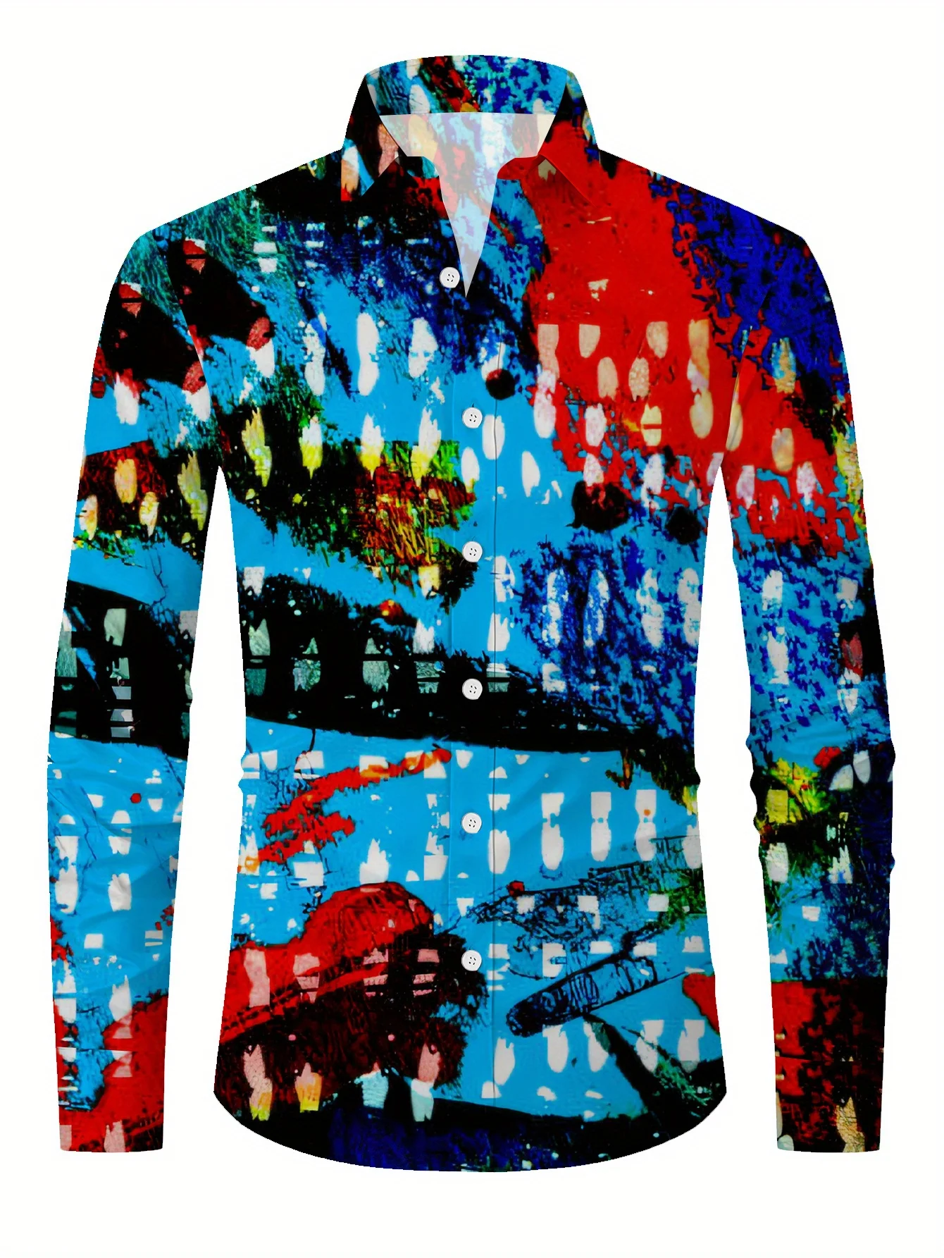 Vintage 3D Printed Long Sleeve Shirts For Men Hawaii Fresh Casual Lapel Tops Camisas Elegantes Para Hombre Button Up Shirts Men