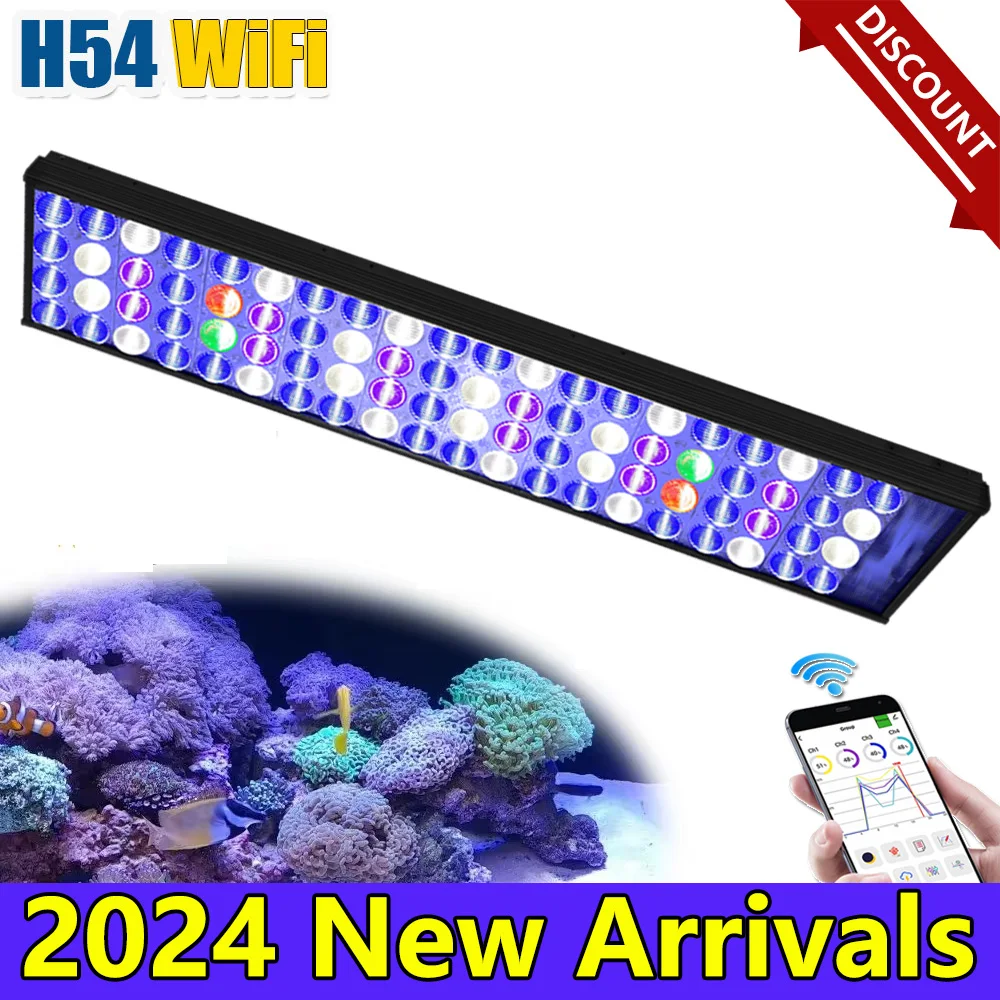 

PopBloom Marine Aquarium Lights,Led Aquarium Lamp Full Spectrum For 60-80cm Seawater LPS/SPS Coral Reef Aquarium Fish Tank Light