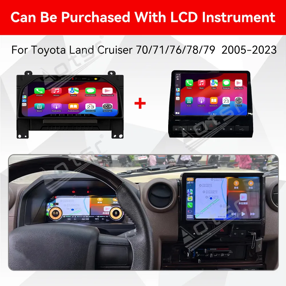 

Digital Performance Display Dashboard For Toyota LC70 71 76 78 79 2007~2024 With Carplay Speed Table Car Virtual Information
