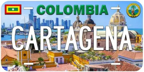 Cartagena CC04 Colombia Novelty Car License Plate Aluminum