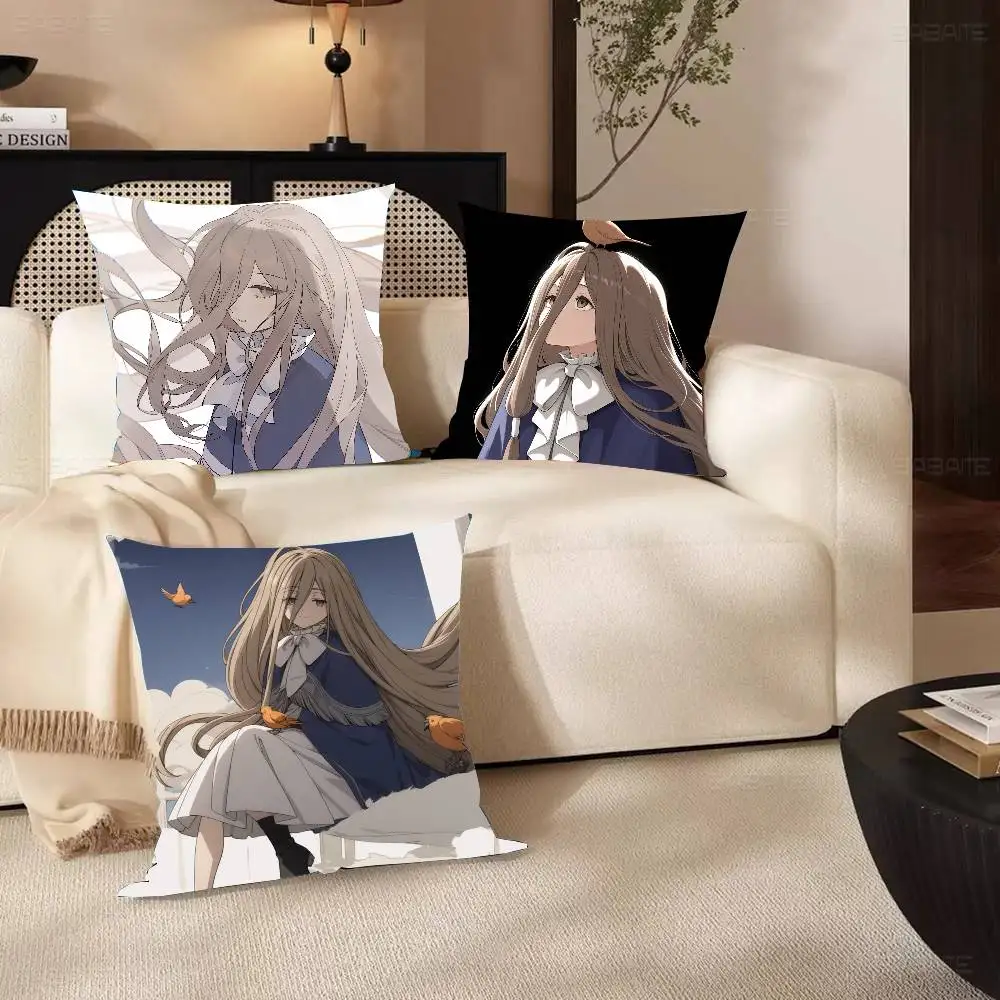 Sense Anime Sousou No F-Frieren Pillow Case Fashion Square Pillowcase Bedroom Sofa Room Ins Decoration Leisure