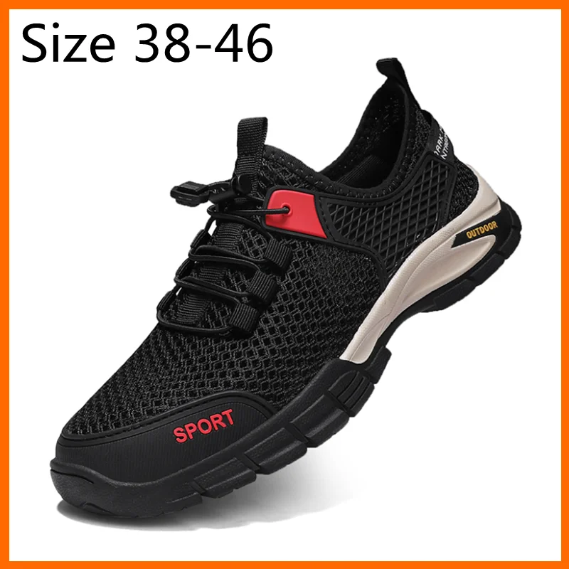 Xiaomi Men Shoes Breathable Mesh Outdoor Casual Sneakers Men New Black Rubber Flat Outdoor Footwear Sneakers Size 38-46