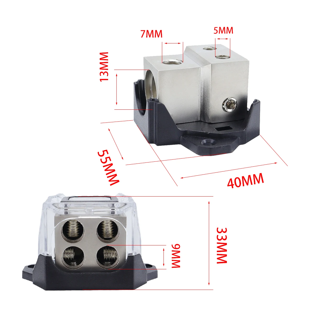 Car Audio Amplifier Modification Insurance 1/2 Ground Wire Box 4-Way