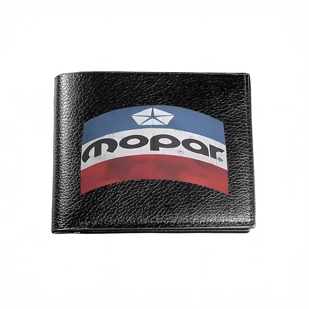 Mopar Logo Design Men's Wallet With Classic Color Block Pattern For Casual And Business Use Fashionable And Stylish Accessory