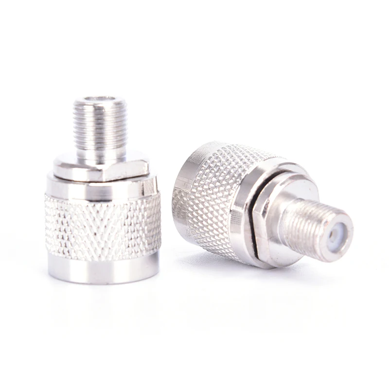 1pcs RF Connector N Male Plug Male Pin To F Female Jack Adapter Signal Metric Adapter