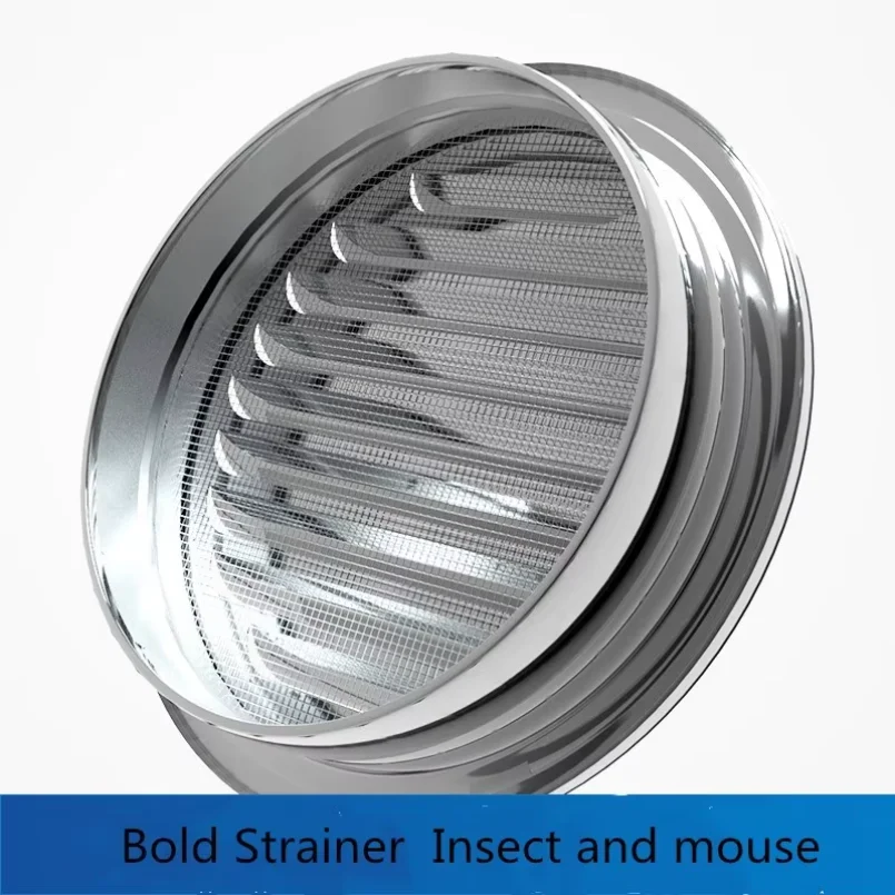 Stainless Steel Exterior Wall Air Outlet Vent Grille 70-200mm Round Duct Cap Air Ventilation Cover Hole Plug Ventilation System