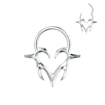 Seksi G23 Titanyum Septum Piercing 16G Burun Halkaları Punk Labret Dudak Piercingi Burun Kıkırdağı Gotik Clicker Moda Takı AŞK Hediyesi 10 best sales Ahtapot piercingi - №7