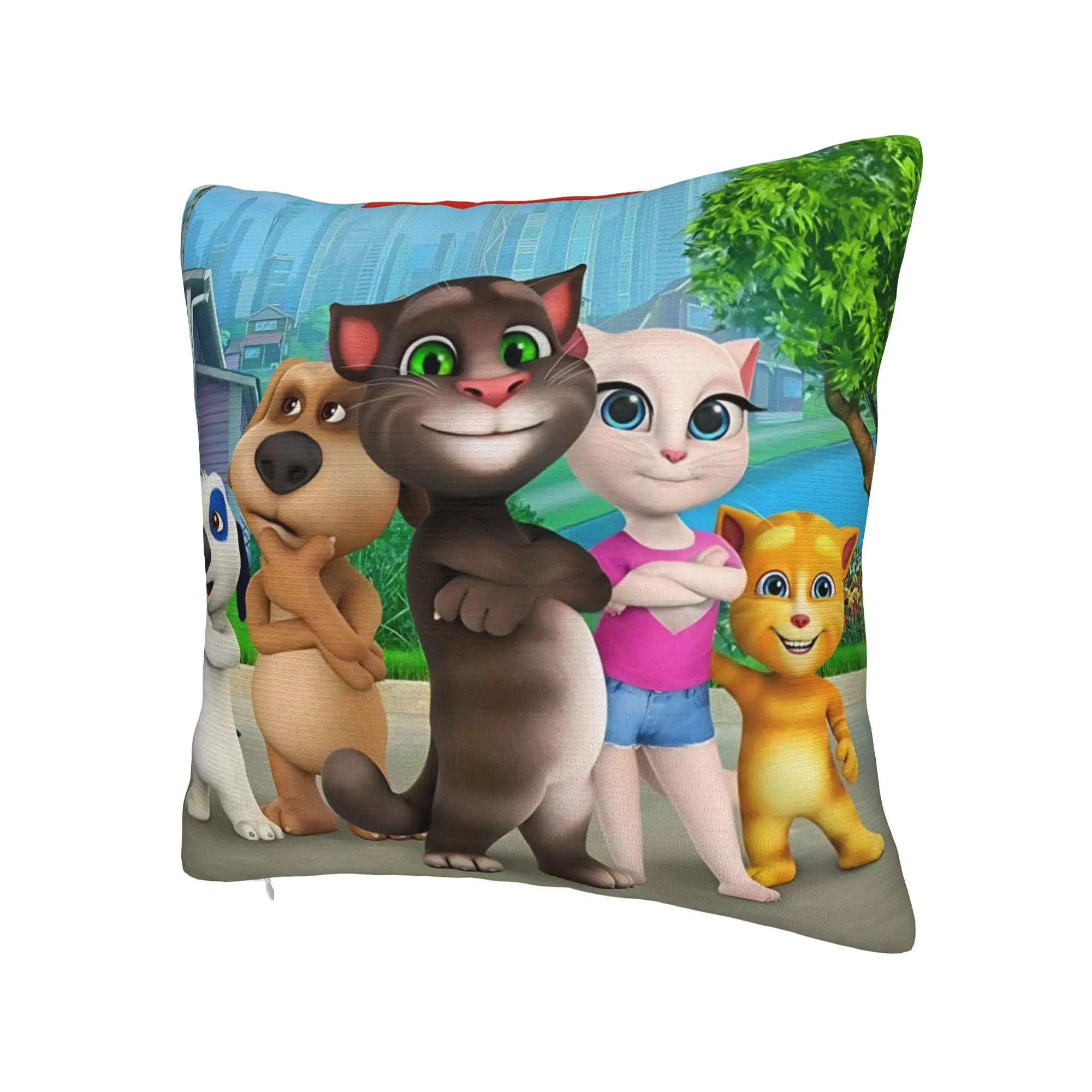 T-Talking T-Tom And F-Friends Pillowcases Stuff Soft Cushion Cover Decorations  Throw Pillow Case Cover Home Multi Size