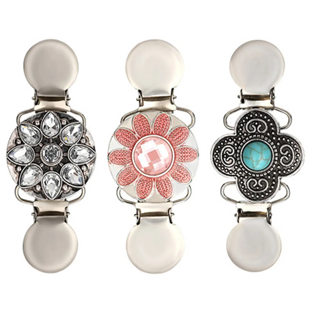 3 szt. Broszka do swetra szala damska antyrefleksyjne klipsy modne stopowe prezenty materiałowa mała agrafka klamra akcesoria jubilerskie