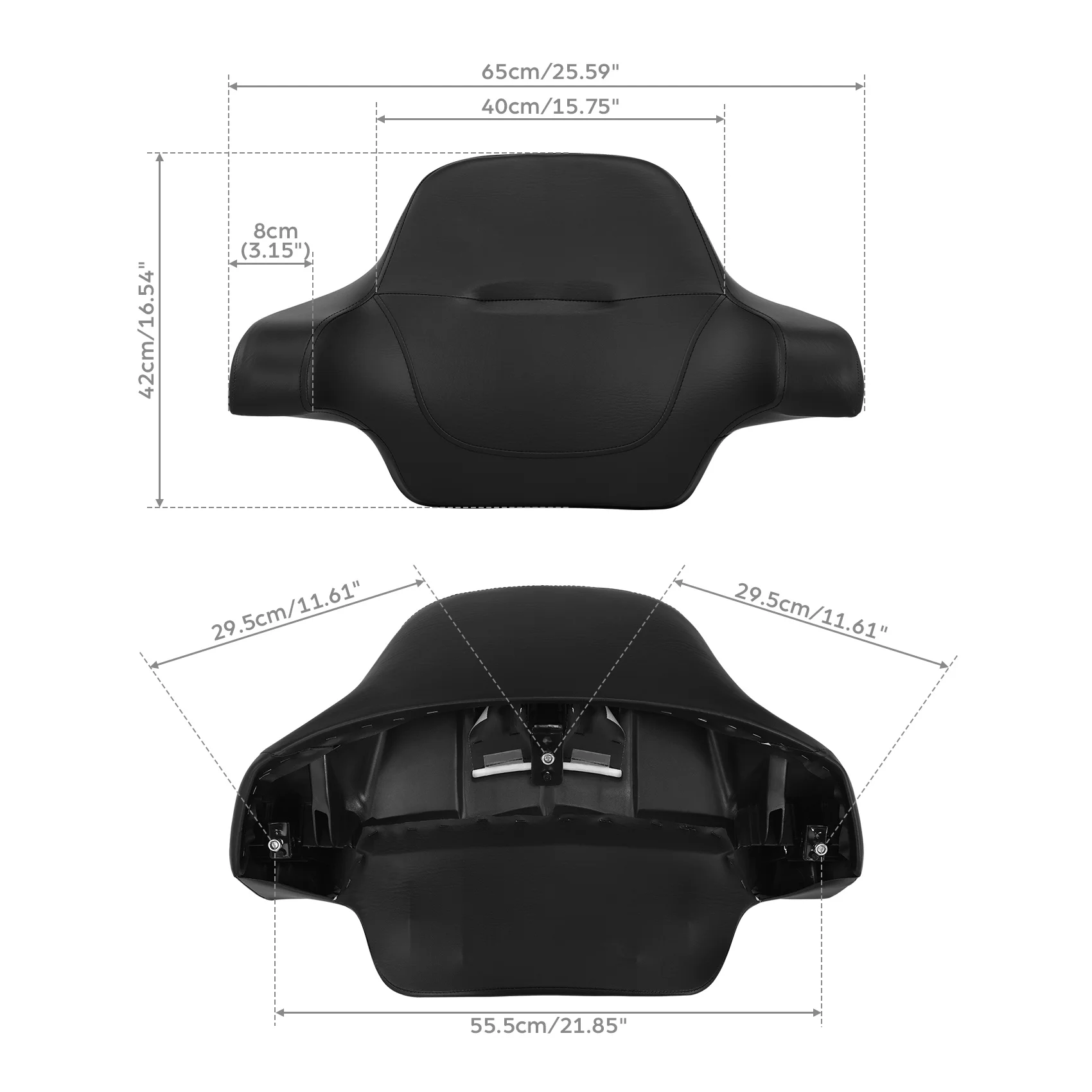 13.7" King Trunk Mount Rack Pad Fit For Harley Sport Glide FLSB 2018-Up Luggage Carrier Tailbox view 6