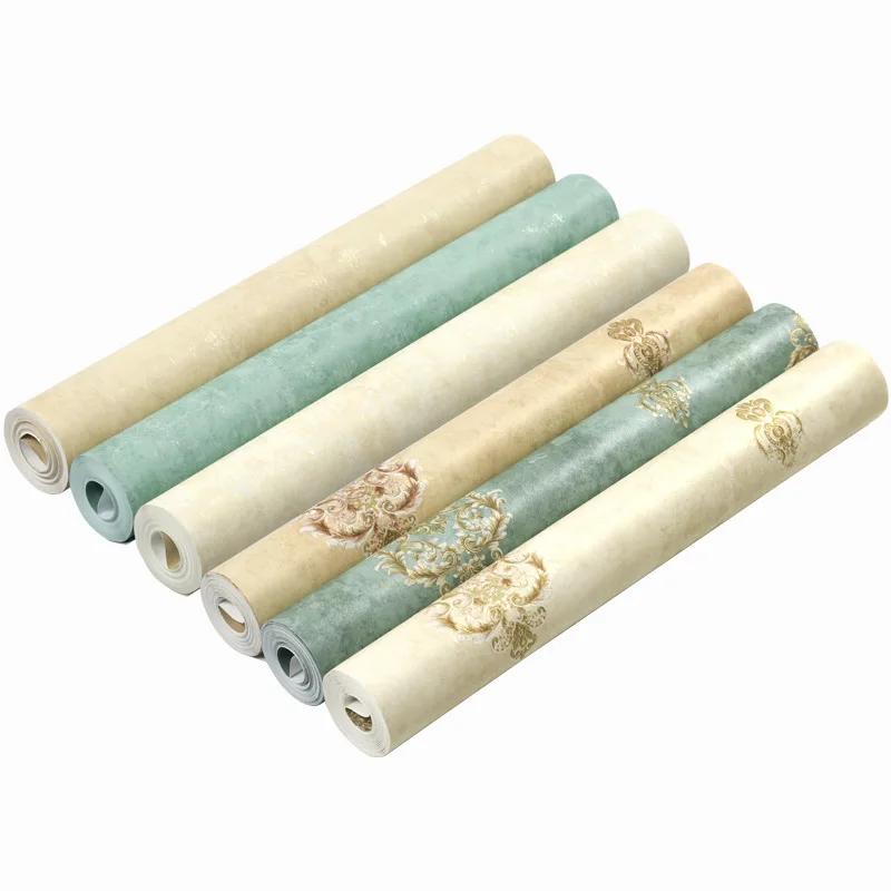 الرجعية ثلاثية الأبعاد النمط الأوروبي البلد الأمريكي ريفي غير خلفية قماش فاخرة الأخضر غرفة نوم غرفة المعيشة حائط الخلفية ديكور #6