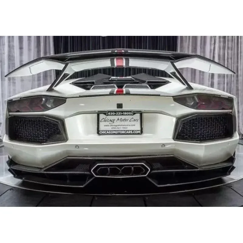 Real Carbon Fiber Car Rear Wing Trunk Lip Spoiler For Lamborghini Aventador LP700 LP720 LP750 2011-2019