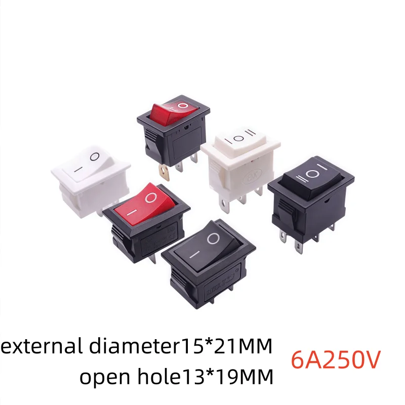 

KCD1-101 Boat Switch Drinking Fountain Boat Shape Warp Power Button 2/3/4/6 Legs 2/3 Speed 21*15mm