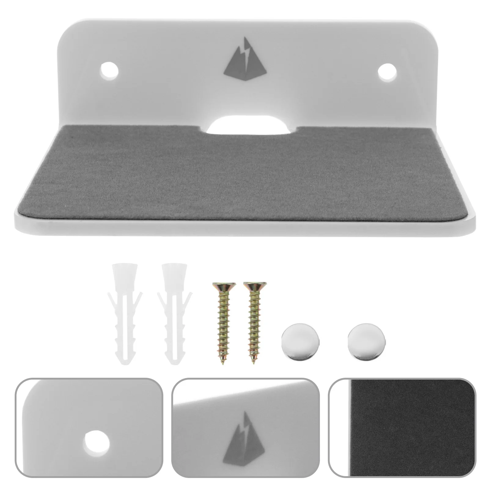 

Laptop Stand Storage Bracket Sundries Organizer Acrylic Bathroom Wall Shelf Tablet White
